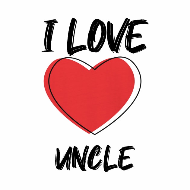 I Love uncle with Red Heart by A.S1