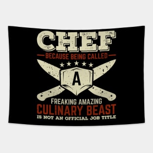 Funny Chef De Cuisine Cook Gift Tapestry