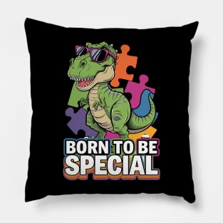 Born Special Trex Puzzle Dino Boys Autism Awareness Toddler Pillow