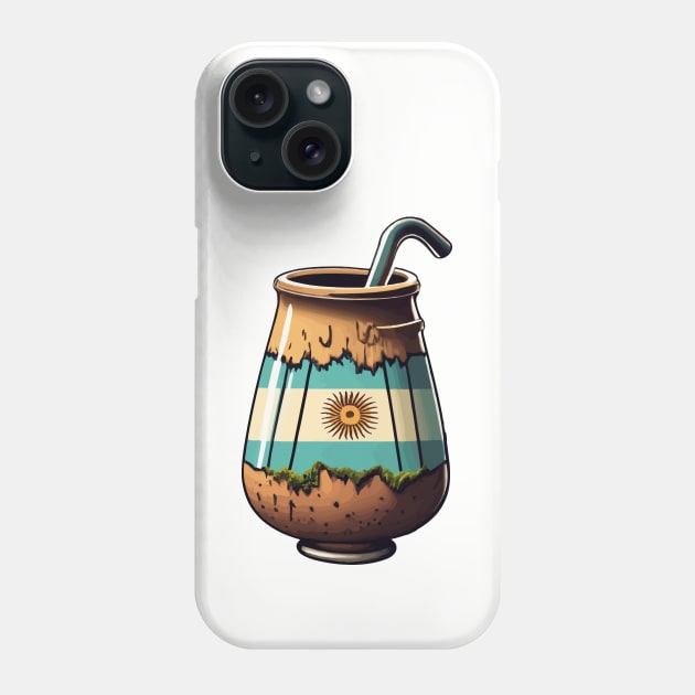 Yerba Mate Argentina Flag Phone Case by MonkaGraphics