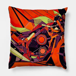 Abstract Motorcycle Forms Pillow