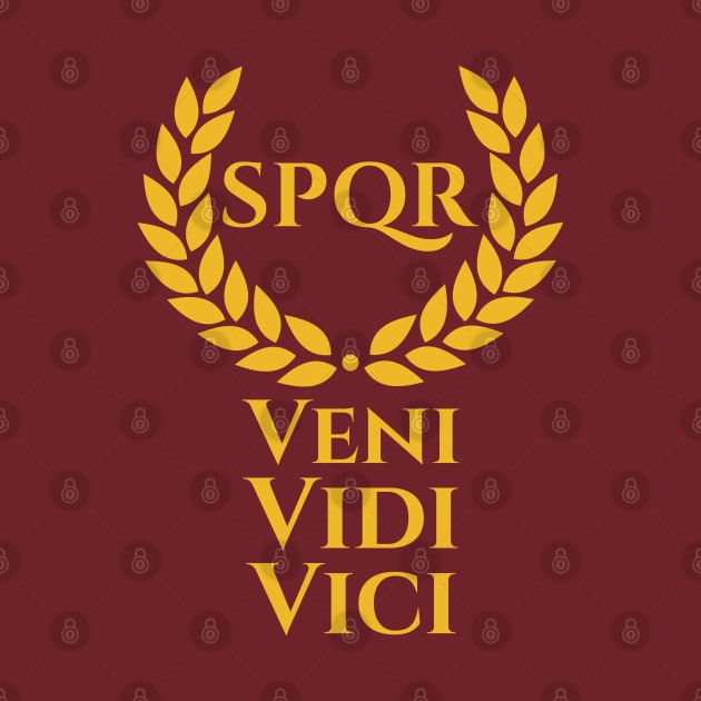 Julius Caesar Latin Quote Veni Vidi Vici SPQR Roman History by Styr Designs