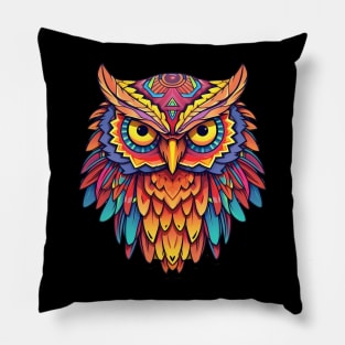 owl colorful Pillow