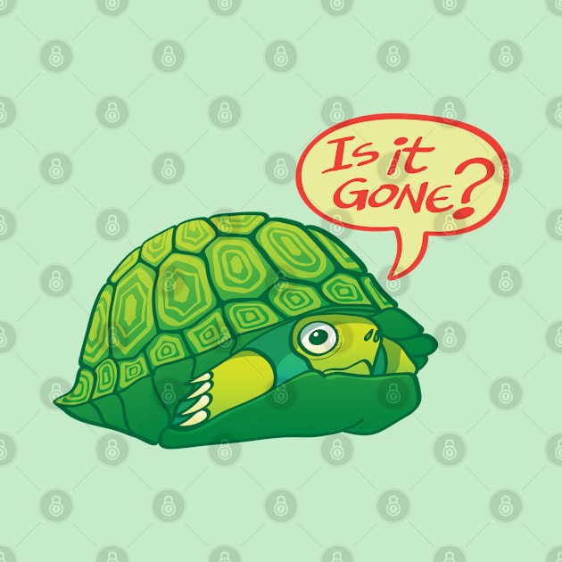 Green turtle asking if it's OK to go out of its shell by zooco