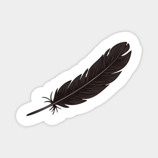 Black Bird Feathers Magnet