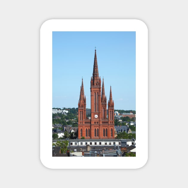 Market Church, Wiesbaden Magnet by Kruegerfoto