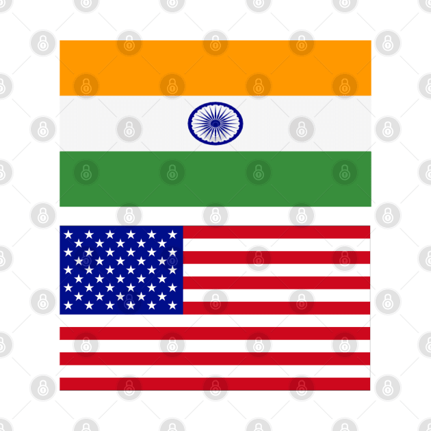 USA and Bharat India Flag by Islanr