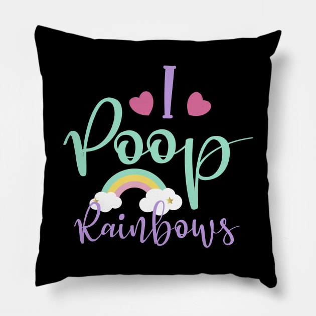 Poop Unicorn Pillow by Imutobi