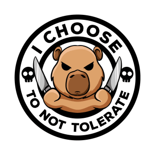 I Choose To Not Tolerate Irony And Sarcasm Funny Capybara T-Shirt