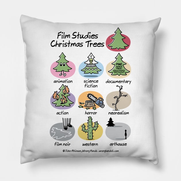 Film Studies Christmas Trees Pillow by WrongHands