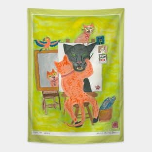 Mean Cat Selfie Tapestry