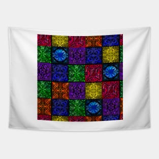 Bohemian Granny Square Afghan Pattern Tapestry