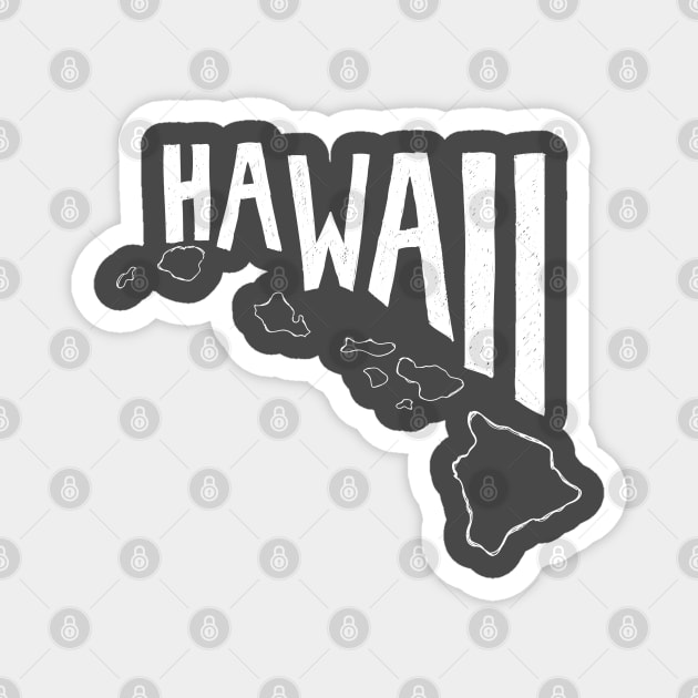 Hawaii (White Graphic) Magnet by thefunkysoul