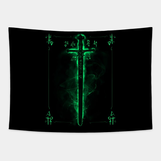 Ancient Celtic Sword - Irish Magic Tapestry by Area31Studios