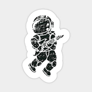 an astronaut playing guitar for icon or logo Magnet