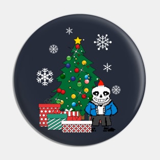 Sans Around The Christmas Tree Undertale Pin