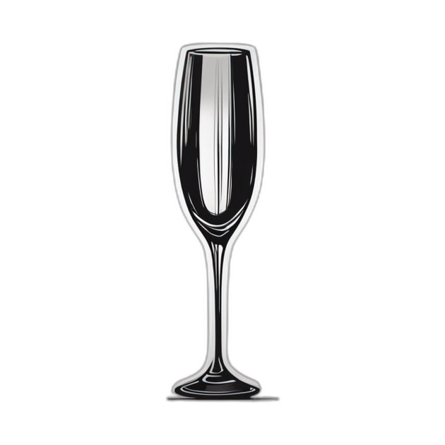 Elegant Champagne Glass Silhouette No. 1010 by cornelliusy