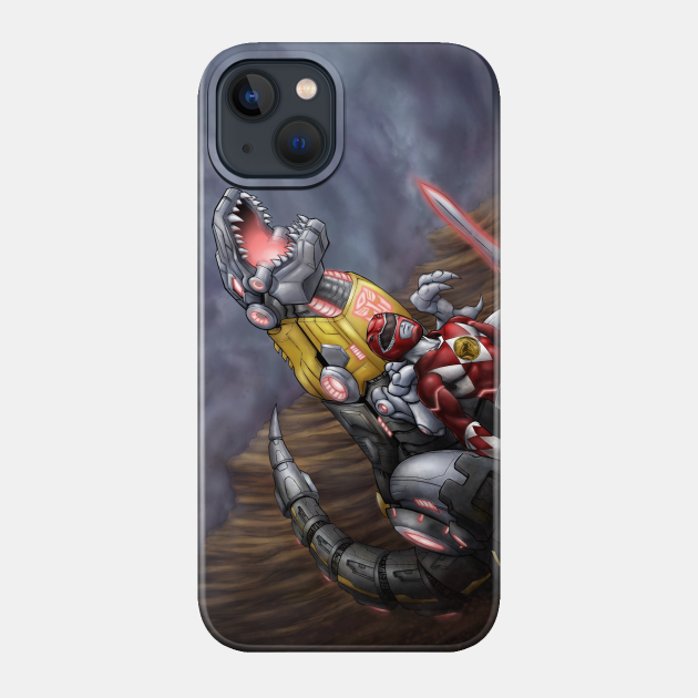 Red Ranger & Grimlock - Red Ranger - Phone Case