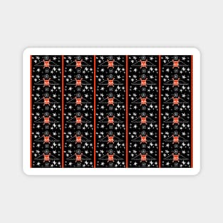 Pinstripe Skull Pattern Design Illustration Magnet