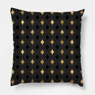 Unicorn Neck Gator Black and Gold Diamonds Pillow