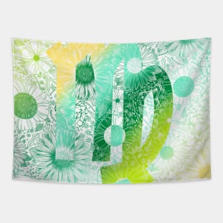 Virgo Astrology Zodiac Floral Star Sign Tapestry