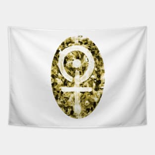 Eternity Key-Cross Sepia Gold Symbol - Ankh. Tapestry