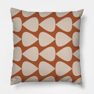 Plectrum Pattern in Putty and Terracotta Pillow