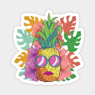 tropical pineapple art Magnet