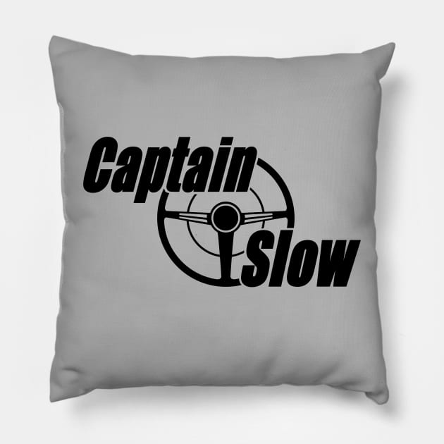 Captain Slow Classic logo Pillow by jaagdesign