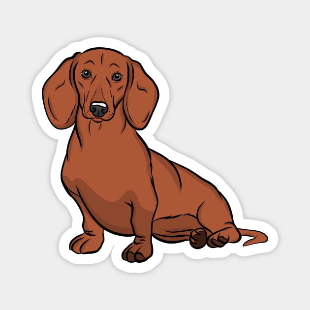 Red Dachshund Magnet by rmcbuckeye