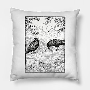 Huginn and Muninn Pillow