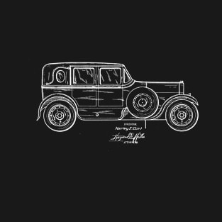 Automobile Car Vintage Patent Drawing T-Shirt