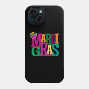 Mardi Gras Mask Masquerade Green Yellow Orange Phone Case