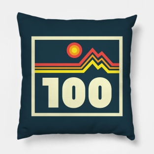 100 Mile Trail and Ultra Running Mountains Pillow