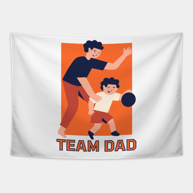 Team Dad Tapestry by Paul Andrew