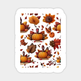 Thanksgiving Pattern Magnet