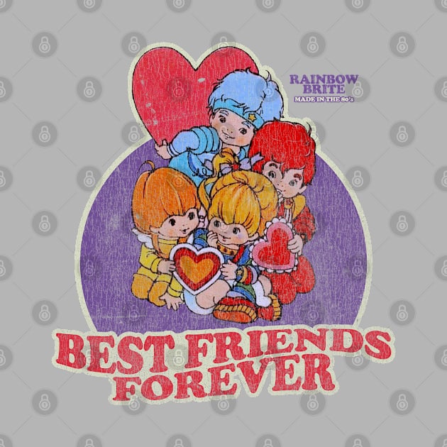 Best Friends Forever Rainbow Brite Distressed by Tangan Pengharapan