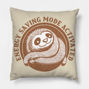 Energy Saving Mode Activated, sloth Pillow