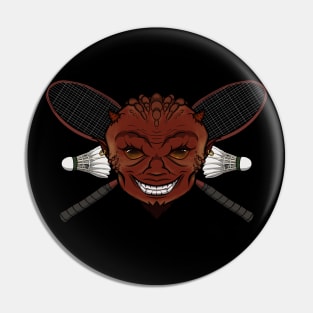 Badminton Devil (no caption) Pin