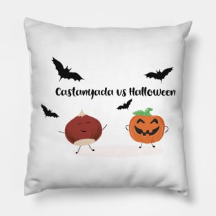 Bona Castanyada Catalán Halloween vs castañada Pillow