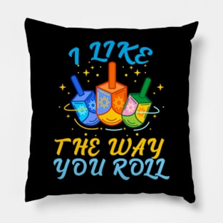 Hanukkah I Like The Way You Roll Funny Jewish Holiday Family Matching Pillow