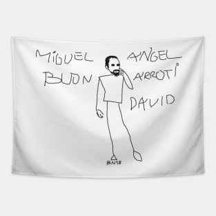 The David by Miguel Angel by BN18 Tapestry