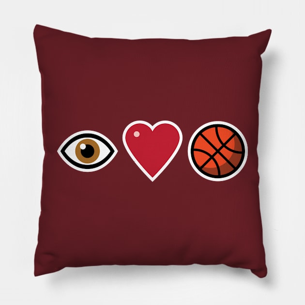 I Love Basketball Pillow by Fourteen21 Designs