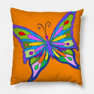 Flying Butterfly - Wings Open Pillow