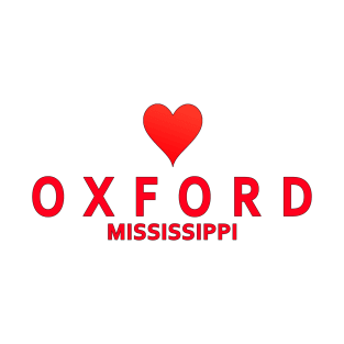 Oxford Mississippi with heart T-Shirt