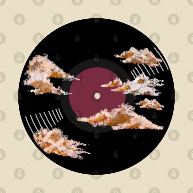 Vinyl Record - Orange clouds by SwasRasaily