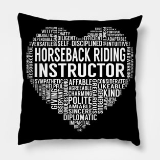 Horseback Riding Instructor Heart Pillow