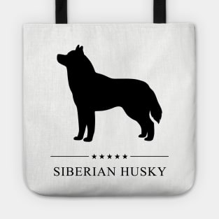 Siberian Husky Black Silhouette Tote