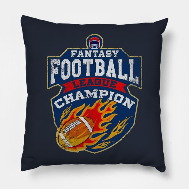 Fantasy Football League Champion Pillow by E