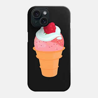 raspberry ice cream Phone Case